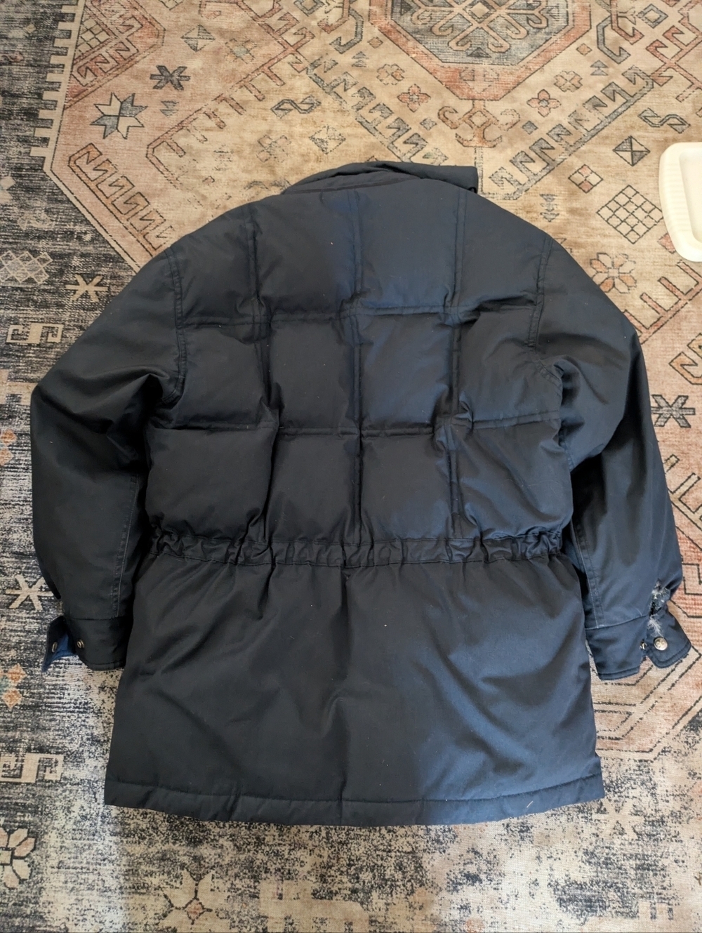VTG Eddie Bauer Goose Down Navy Blue Men’s Puffer Jacket Size Medium *READ* - Picture 2 of 7